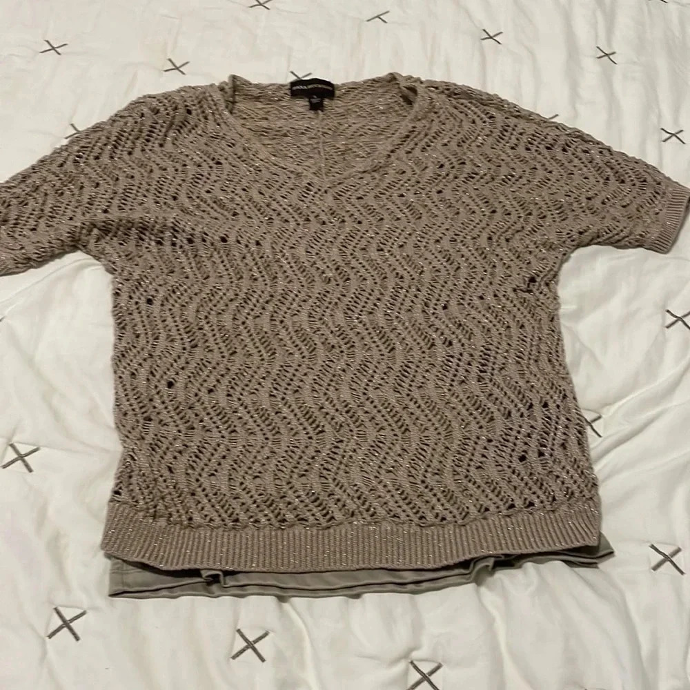 Dana Buchman L knit sweater with tank liner